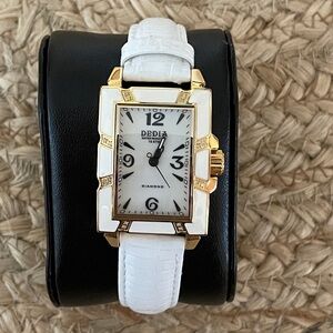 Dedia Aquaswiss White and Gold Watch